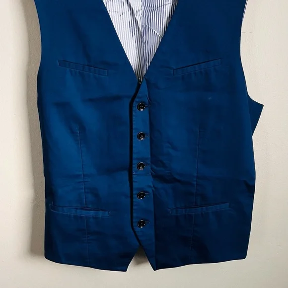 Express Men's 3 Piece Blue Suit